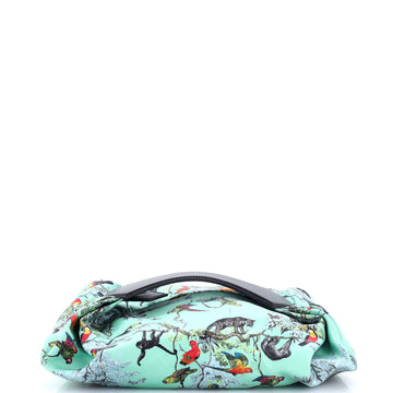 Hermes Balusoie Bag Printed Silk and Leather