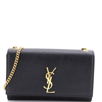 Saint Laurent Classic Monogram Crossbody Bag Grainy Leather Medium