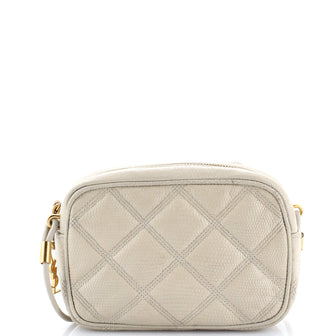 Saint Laurent Becky Camera Bag Quilted Lizard Embossed