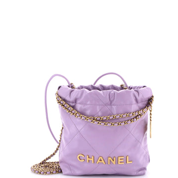 Chanel 22 Chain Hobo Quilted Calfskin Mini