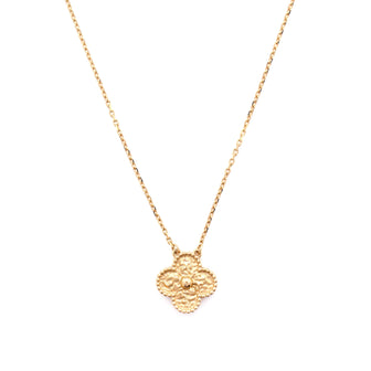 Van Cleef & Arpels Vintage Alhambra Pendant Necklace 18K Yellow Gold