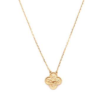 Van Cleef & Arpels Vintage Alhambra Pendant Necklace 18K Yellow Gold