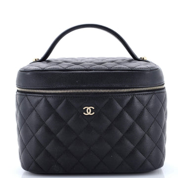 Chanel Classic Vanity Case Quilted Caviar Medium