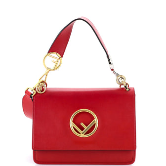 Fendi Kan I F Shoulder Bag Leather Medium