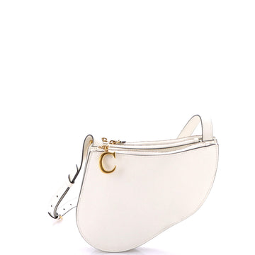 Christian Dior Saddle Triple Zip Crossbody Pouch Leather