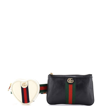 Gucci Ophidia Heart Utility Double Belt Bag Leather