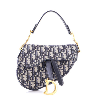 Christian Dior Saddle Handbag Oblique Canvas Mini