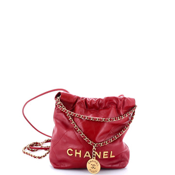 Chanel 22 Chain Hobo Quilted Calfskin Mini