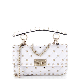 Valentino Garavani Rockstud Spike Flap Bag Quilted Leather Small