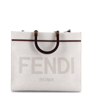 Fendi Sunshine Shopper Tote Canvas Medium