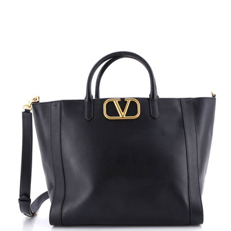 Valentino Garavani VLogo Convertible Shopper Tote Leather Large