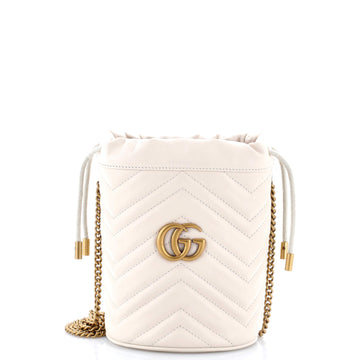 Gucci GG Marmont Bucket Bag Matelasse Leather Mini