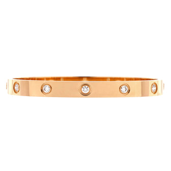 Cartier Love 10 Diamond Bracelet 18K Rose Gold with Diamonds