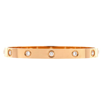 Cartier Love 10 Diamond Bracelet 18K Rose Gold with Diamonds