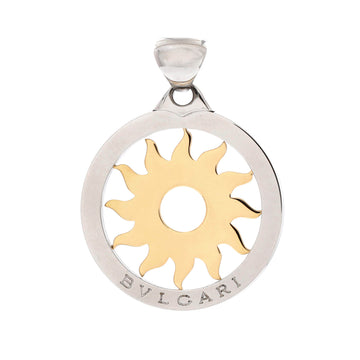 Bvlgari Tondo Sun Pendant Pendant & Charms Stainless Steel with 18K Yellow Gold 43MM