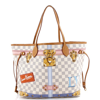 Louis Vuitton Neverfull NM Tote Limited Edition Damier Summer Trunks MM