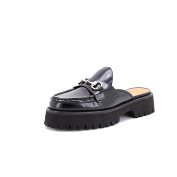 Gucci Women's Horsebit Flatform Mules Leather