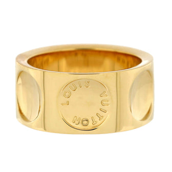 Louis Vuitton Empreinte Band Ring 18K Yellow Gold 10mm