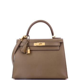 Hermes Kelly Handbag Brown Madame with Gold Hardware 28