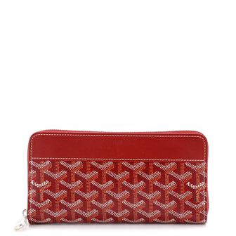Goyard Matignon Zip Wallet Coated Canvas with Leather