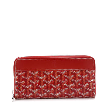 Goyard Matignon Zip Wallet Coated Canvas with Leather