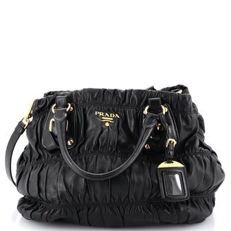 Prada Gaufre Convertible Tote Nappa Leather Large