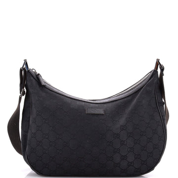 Gucci Saddle Zip Messenger Bag GG Canvas with Leather Medium