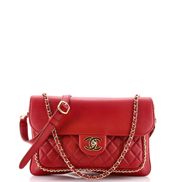 Chanel Unchained Flap Crossbody Bag Quilted Lambskin Medium