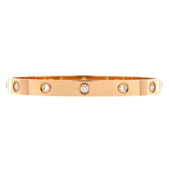 Cartier Love 10 Diamond Bracelet 18K Rose Gold with Diamonds