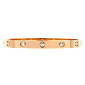 Cartier Love 10 Diamond Bracelet 18K Rose Gold with Diamonds