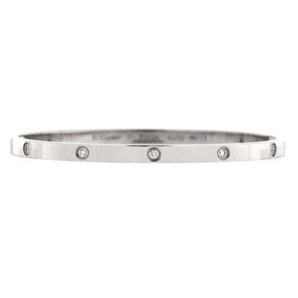 Cartier Love 10 Diamond Bracelet 18K White Gold with Diamonds Small