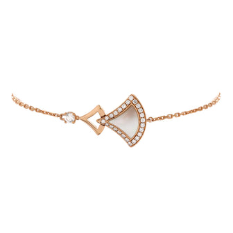 Bvlgari Divas' Dream Double Bracelet 18K Rose Gold with Mother of Pearl and Diamonds