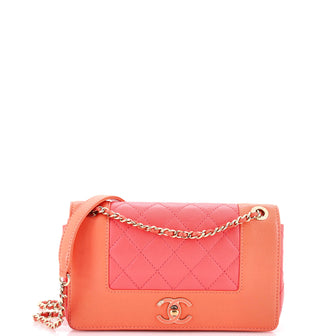 Chanel Mademoiselle Vintage Flap Bag Quilted Sheepskin Small