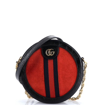 Gucci Ophidia Round Shoulder Bag Suede Mini
