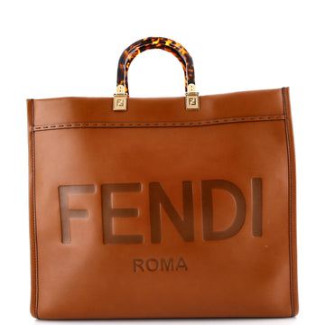 Fendi Sunshine Shopper Tote Leather Large