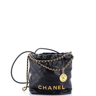 Chanel 22 Chain Hobo Quilted Calfskin Mini