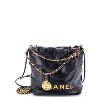 Chanel 22 Chain Hobo Quilted Calfskin Mini