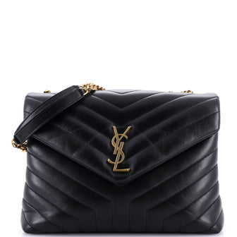 Saint Laurent Loulou Shoulder Bag Matelasse Chevron Leather Medium
