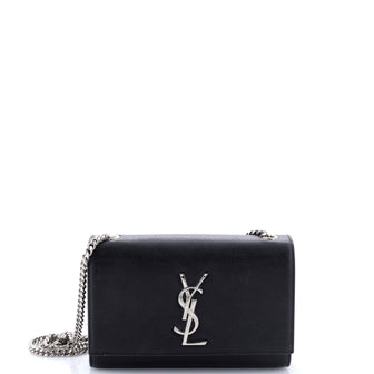 Saint Laurent Classic Monogram Crossbody Bag Grainy Leather Small