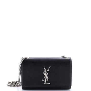 Saint Laurent Classic Monogram Crossbody Bag Grainy Leather Small
