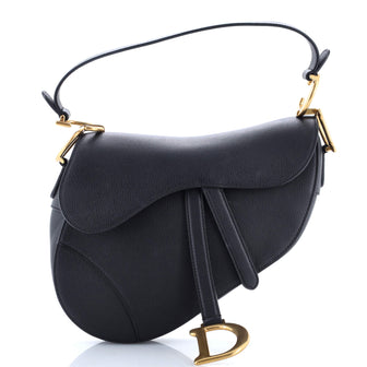 Christian Dior Saddle Handbag Leather Medium