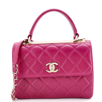 Chanel Trendy CC Top Handle Bag Quilted Lambskin Small
