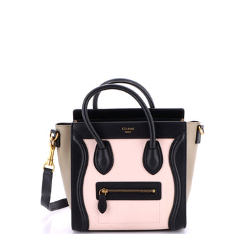 Celine Tricolor Luggage Bag Leather Nano