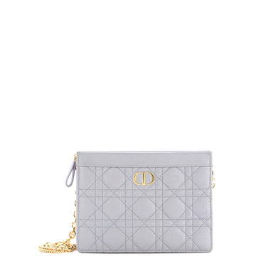 Christian Dior Caro Clutch with Chain Cannage Quilt Calfskin Small