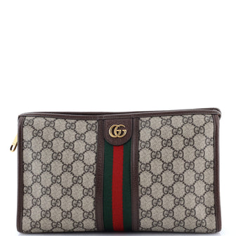 Gucci Ophidia Toiletry Pouch GG Coated Canvas Large