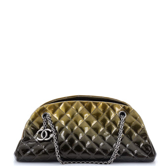 Chanel Just Mademoiselle Degrade Bag Quilted Patent Medium