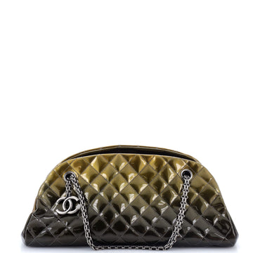 Chanel Just Mademoiselle Degrade Bag Quilted Patent Medium