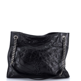 Saint Laurent Niki Shopping Tote Matelasse Chevron Leather Medium