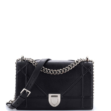 Christian Dior Diorama Flap Bag Grained Calfskin Medium