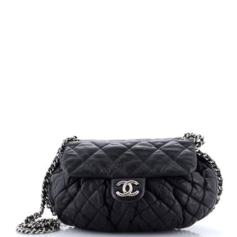Chanel Chain Around Flap Bag Quilted Leather Medium